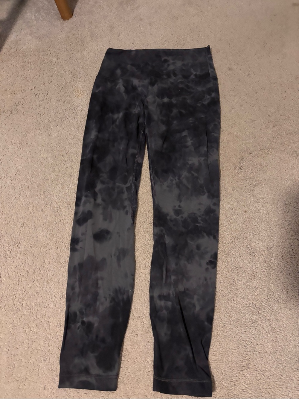 Lululemon Women's Tie-Dye Active Leggings - Black/Grey
